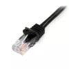 Kabel krosowy Cat5e ze złączami RJ-45 bez zaczepów - 1 m, czarny