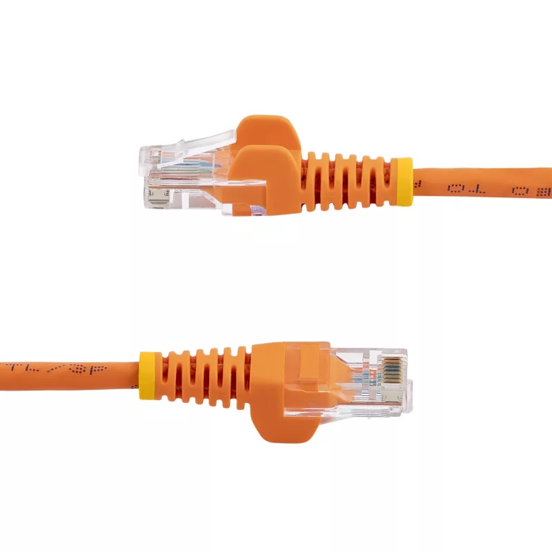 StarTech.com kabel krosowy Cat5e ze złączami RJ-45 bez zaczepów - 2 m, pomarańczowy