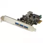 StarTech.com 4-portowa karta PCI Express USB 3.0, PCIe, USB 3.2 Gen 1 (3.1 Gen 1), pełna wysokość / niski profil, PCI 2.0, czarna, stal nierdzewna, 3 m