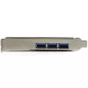 StarTech.com 4-portowa karta PCI Express USB 3.0, PCIe, USB 3.2 Gen 1 (3.1 Gen 1), pełna wysokość / niski profil, PCI 2.0, czarna, stal nierdzewna, 3 m
