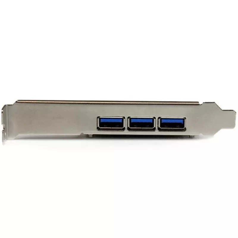 StarTech.com 4-portowa karta PCI Express USB 3.0, PCIe, USB 3.2 Gen 1 (3.1 Gen 1), pełna wysokość / niski profil, PCI 2.0, czarna, stal nierdzewna, 3 m