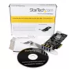 StarTech.com 4-portowa karta PCI Express USB 3.0, PCIe, USB 3.2 Gen 1 (3.1 Gen 1), pełna wysokość / niski profil, PCI 2.0, czarna, stal nierdzewna, 3 m