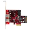 StarTech.com 4-portowa karta PCI Express USB 3.0 - 2 zewnętrzne i 2 wewnętrzne - zasilanie SATA - obsługa UASP - 2 wewnętrzne złącza (IDC) w stylu płyty głównej