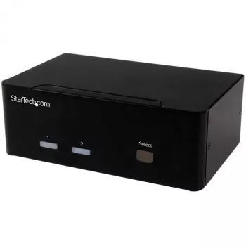 Przełącznik KVM StarTech.com 2-portowy z dwoma wyjściami VGA - USB 2.0, 1920 x 1200 pikseli, Full HD, 18 W, Czarny