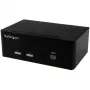 Przełącznik KVM StarTech.com 2-portowy z dwoma wyjściami VGA - USB 2.0, 1920 x 1200 pikseli, Full HD, 18 W, Czarny