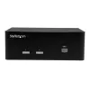 Przełącznik KVM StarTech.com 2-portowy z dwoma wyjściami VGA - USB 2.0, 1920 x 1200 pikseli, Full HD, 18 W, Czarny