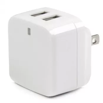 StarTech.com Dwukieszeniowa ładowarka USB ścienna - podróże międzynarodowa - 17W/3.4A - biała