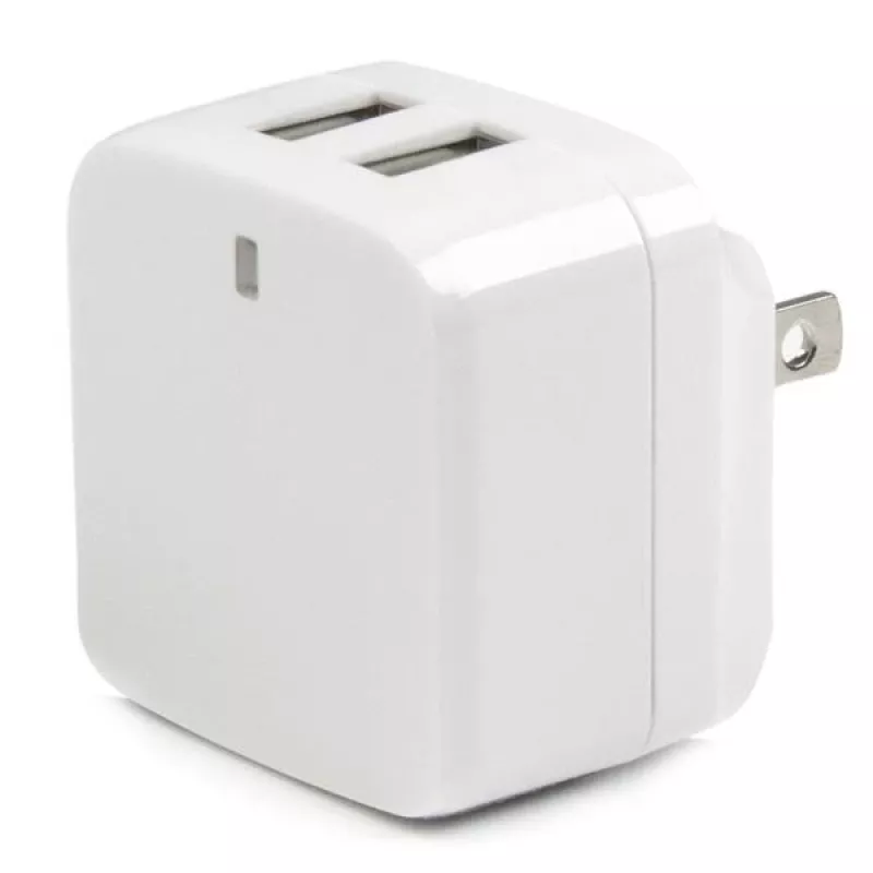StarTech.com Dwukieszeniowa ładowarka USB ścienna - podróże międzynarodowa - 17W/3.4A - biała