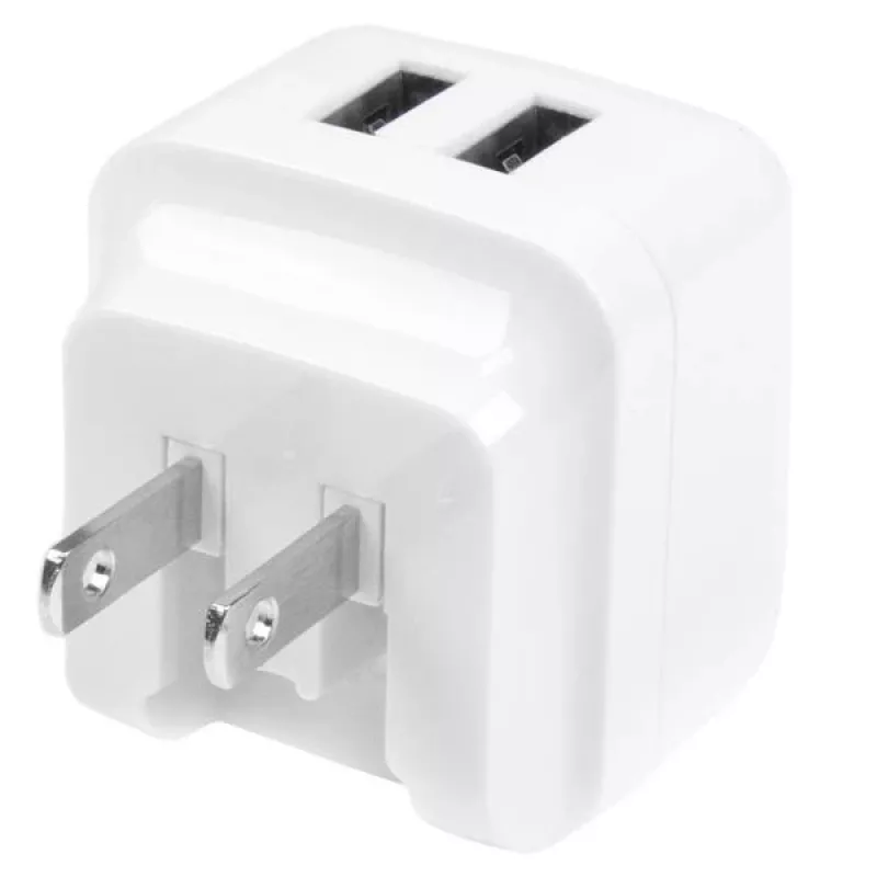 StarTech.com Dwukieszeniowa ładowarka USB ścienna - podróże międzynarodowa - 17W/3.4A - biała