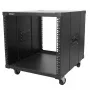 StarTech.com 4-Post 9U Mobile Open Frame Server Rack, Four Post sieciowy Rack with Wheels, 19 inch Rolling Rack for Home/Office Narrow Floor Spaces, Small Data Rack for Computer/AV/IT Equipment - TAA Compliant