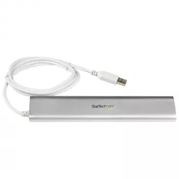 StarTech.com 7-portowy hub USB, USB A do 7x portów USB-A, USB 5Gbps, wytrzymała konstrukcja, zasilanie z magistrali lub własne, przenośny hub USB 3.0 do laptopa z zasilaczem