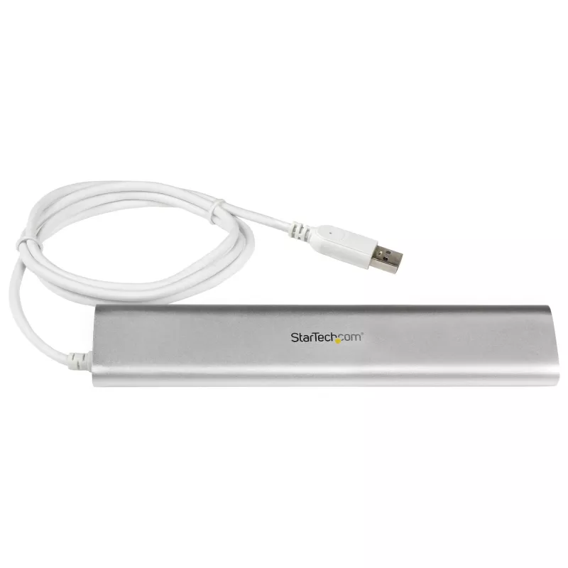 StarTech.com 7-portowy hub USB, USB A do 7x portów USB-A, USB 5Gbps, wytrzymała konstrukcja, zasilanie z magistrali lub własne, przenośny hub USB 3.0 do laptopa z zasilaczem