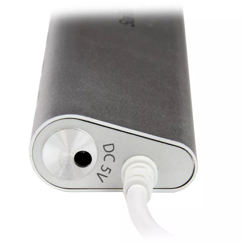 StarTech.com 7-portowy hub USB, USB A do 7x portów USB-A, USB 5Gbps, wytrzymała konstrukcja, zasilanie z magistrali lub własne, przenośny hub USB 3.0 do laptopa z zasilaczem