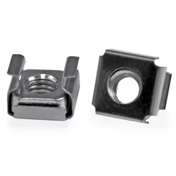 StarTech.com Nakrętki klatkowe M6 - 100 szt., Nakrętka klatkowa, Stal, Stal nierdzewna, M6, CE, TAA, REACH, 13 mm