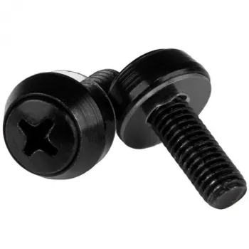 StarTech.com M6 x 12mm - Śruby montażowe - 50 sztuk, czarne