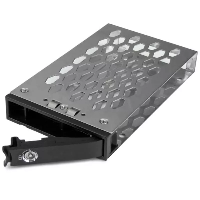StarTech.com Tacka na dysk twardy 2,5 cala z możliwością hot swap, 2,5 cala, Panel maskownicy, Czarny, Srebrny, 2,5 cala, Plastik, Stal, 70 mm