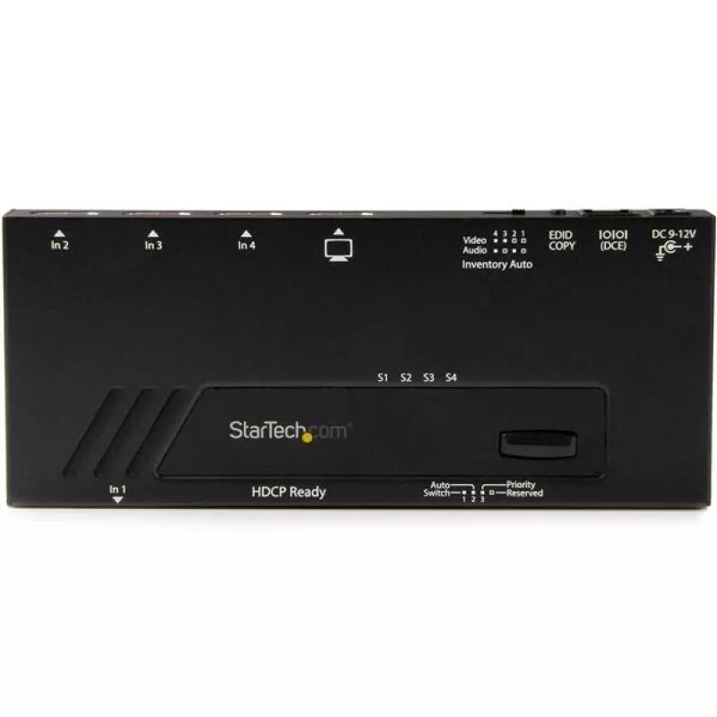 StarTech.com 4-portowy automatyczny przełącznik wideo HDMI - 4K z szybkim przełączaniem