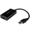 StarTech.com adapter USB na Ethernet, konwerter USB 3.0 na 10/100/1000 Gigabit Ethernet LAN do laptopów, dołączony kabel 30 cm, adapter USB na RJ45, karta sieciowa USB, sieciowy adapter USB