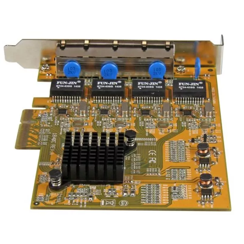 StarTech.com 4-Portowa Karta Sieciowa Gigabit PCIe, wewnętrzna, przewodowa, PCI Express, Ethernet, 2000 Mbit/s