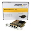 StarTech.com 4-Portowa Karta Sieciowa Gigabit PCIe, wewnętrzna, przewodowa, PCI Express, Ethernet, 2000 Mbit/s