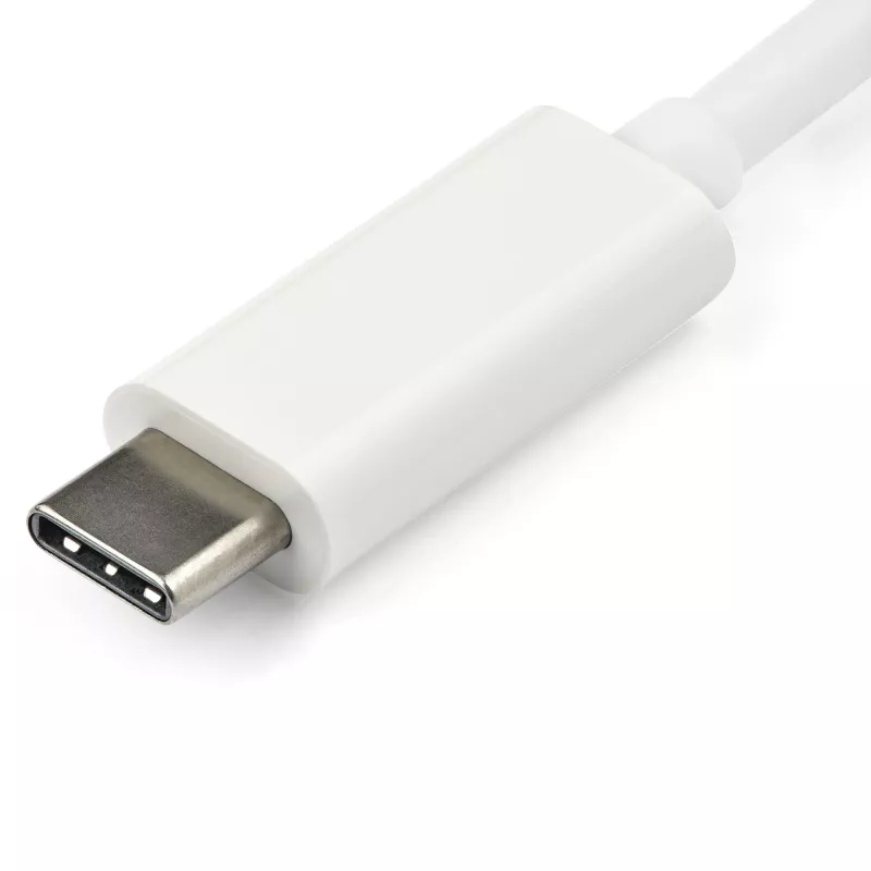 StarTech.com Adapter USB-C do VGA - Biały, 3.2 Gen 1 (3.1 Gen 1), USB Type-C, wyjście VGA (D-Sub), 1920 x 1200 pikseli