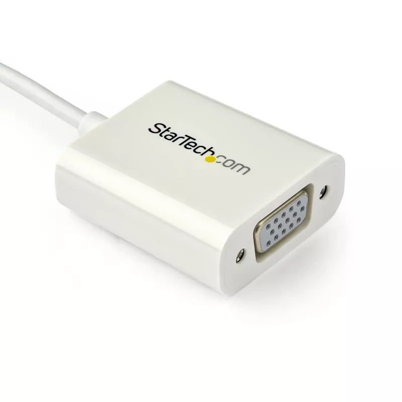 StarTech.com Adapter USB-C do VGA - Biały, 3.2 Gen 1 (3.1 Gen 1), USB Type-C, wyjście VGA (D-Sub), 1920 x 1200 pikseli