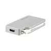 StarTech.com USB-C wieloportowy adapter wideo z HDMI, VGA, Mini DisplayPort lub DVI – USB-C adapter do monitora z HDMI 1.4 lub mDP 1.2 (4K) – VGA lub DVI (1080p) – srebrny aluminiowy