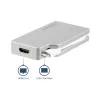 StarTech.com USB-C wieloportowy adapter wideo z HDMI, VGA, Mini DisplayPort lub DVI – USB-C adapter do monitora z HDMI 1.4 lub mDP 1.2 (4K) – VGA lub DVI (1080p) – srebrny aluminiowy