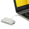 StarTech.com USB-C wieloportowy adapter wideo z HDMI, VGA, Mini DisplayPort lub DVI – USB-C adapter do monitora z HDMI 1.4 lub mDP 1.2 (4K) – VGA lub DVI (1080p) – srebrny aluminiowy