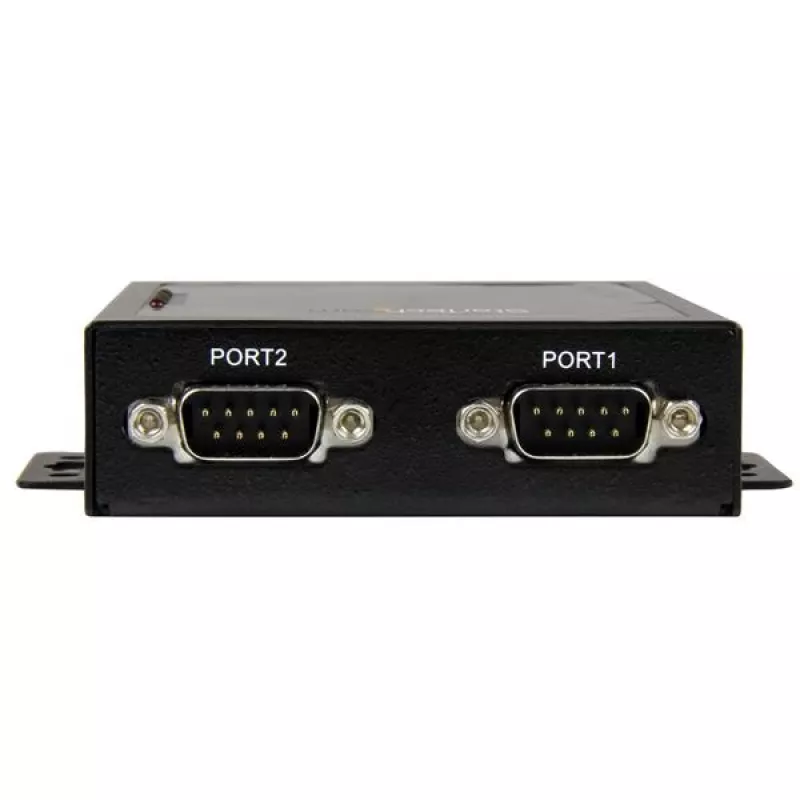 StarTech.com 2-portowy szeregowy serwer urządzeń Ethernet RS232 - metalowy i z możliwością montażu