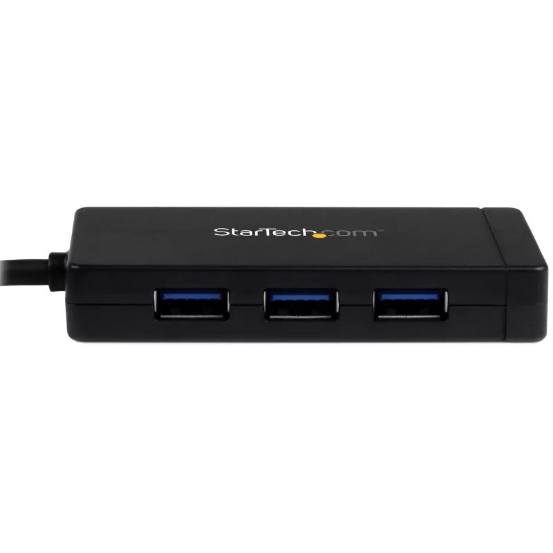 StarTech.com 3-portowy hub USB 3.0 plus Gigabit Ethernet - USB-C - z zasilaczem~3-portowy hub USB-C z Gigabit Ethernet - USB-C na 3x USB-A - USB 3.0 (5 Gb/s) - z zasilaczem