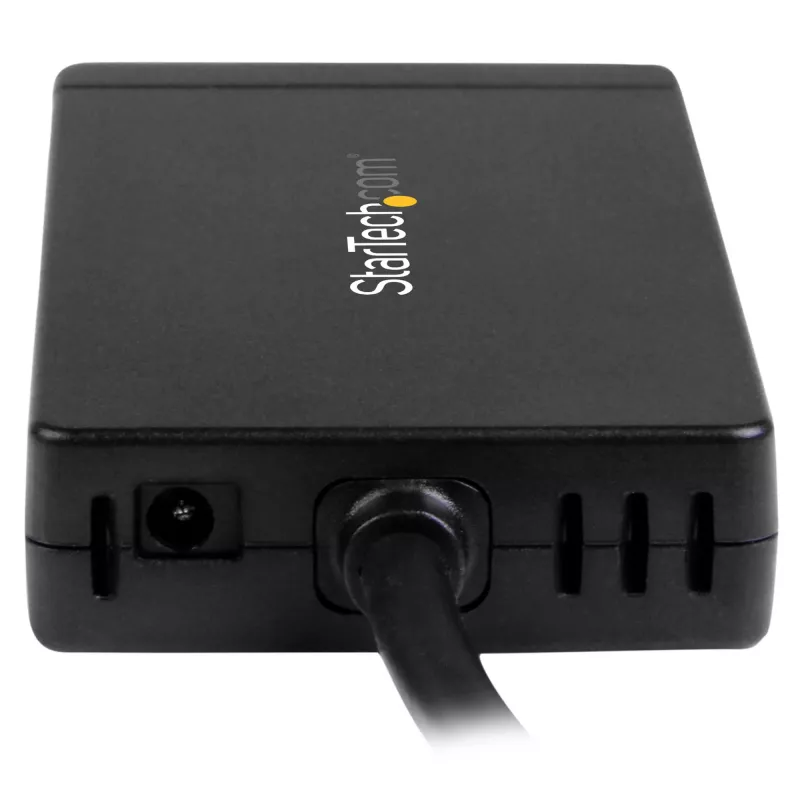 StarTech.com 3-portowy hub USB 3.0 plus Gigabit Ethernet - USB-C - z zasilaczem~3-portowy hub USB-C z Gigabit Ethernet - USB-C na 3x USB-A - USB 3.0 (5 Gb/s) - z zasilaczem