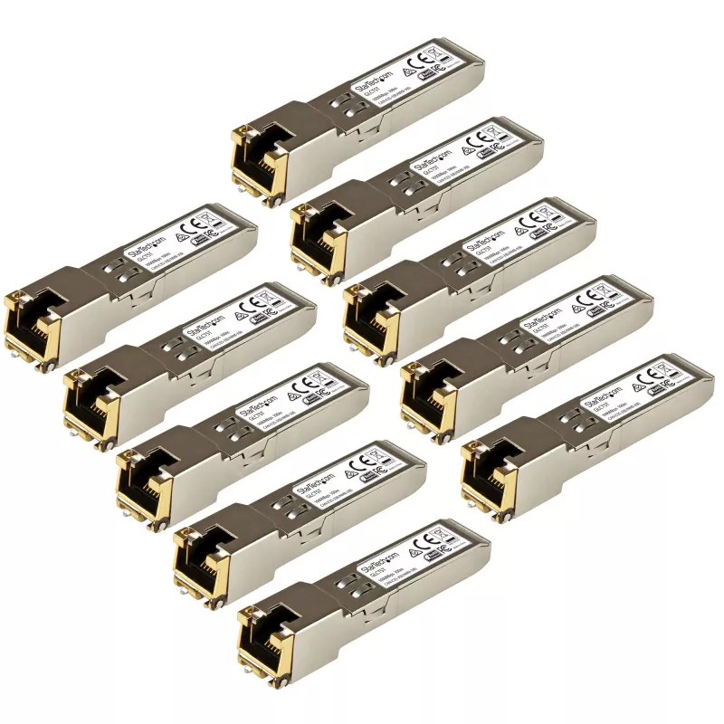 StarTech.com Cisco GLC-T Kompatybilny SFP transceiver Module - 1000BASE-T - 10 Pack