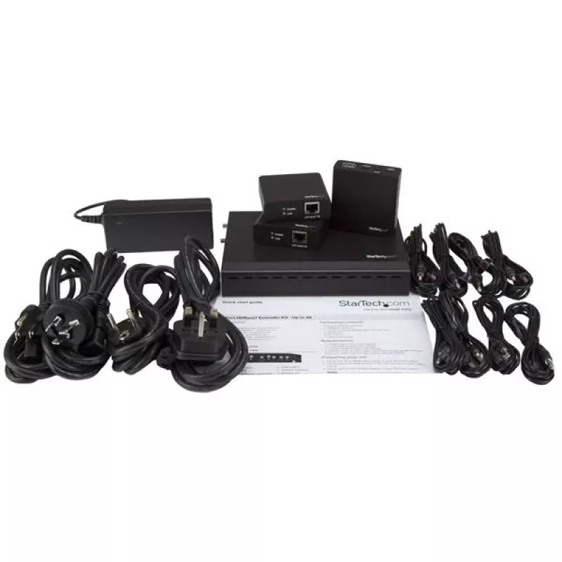 StarTech.com Zestaw przedłużacza HDBaseT 3-portowego z 3 odbiornikami - Rozdzielacz HDMI przez CAT5e 1x3 - Do 4K