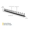 StarTech.com Pionowy organizer kabli z haczykami typu D-Ring - 0U - 2,8 stopy