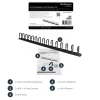 StarTech.com Pionowy organizer kabli z haczykami typu D-Ring - 0U - 2,8 stopy