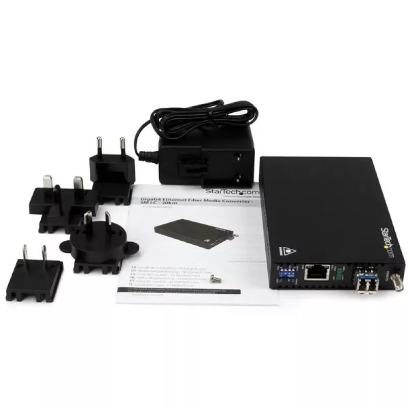 StarTech.com Gigabit Ethernet miedź-to-Fiber Media Converter - SM LC - 20 km