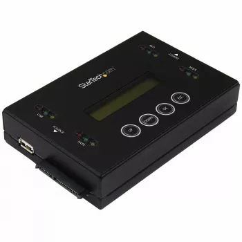 StarTech.com 1:1 Samodzielny duplikator i kasownik dysków twardych, klonowanie i kasowanie pamięci USB oraz HDD/SSD SATA, wyświetlacz LCD, zgodny z TAA, niezależny od systemu operacyjnego
