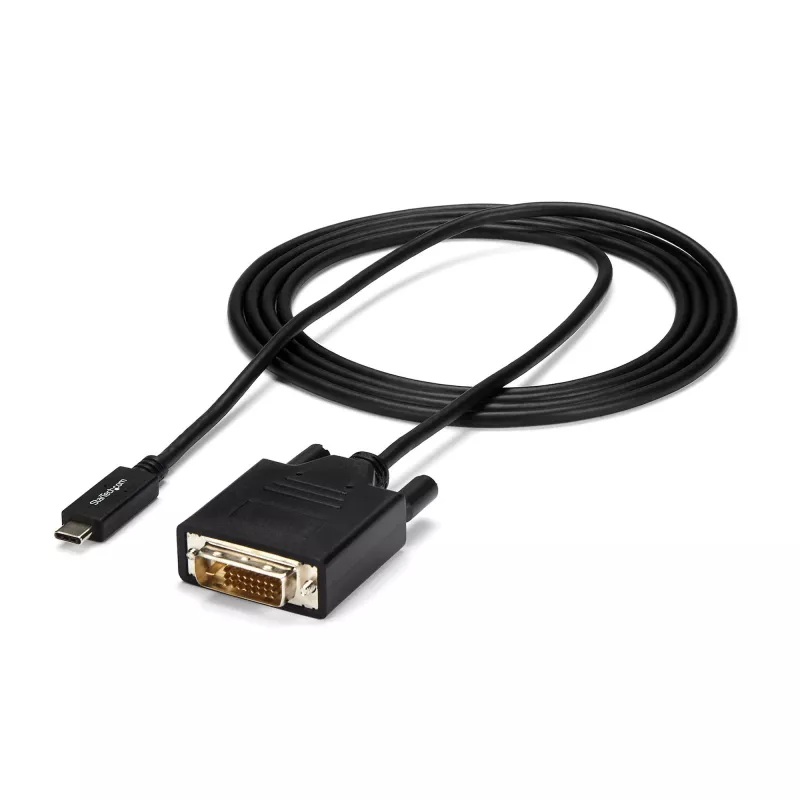 StarTech.com 6,6 stopy (2m) kabel USB-C do DVI - 1920 x 1200 - Czarny