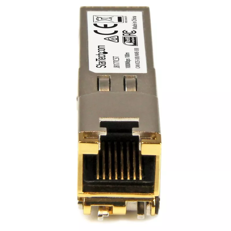 StarTech.com HP J8177C Kompatybilny SFP transceiver Module - 1000BASE-T~HPE J8177C Kompatybilny SFP Module - 1000BASE-T - SFP to RJ45 Cat6/Cat5e - 1GE Gigabit Ethernet SFP - RJ-45 100m - HPE 1810, 1820, 2530