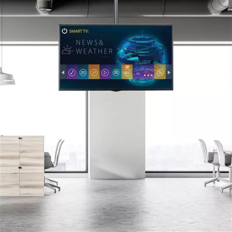 StarTech.com Uchwyt sufitowy do telewizora - Pełnozakresowy uniwersalny wiszący uchwyt do jednego ekranu z regulowaną teleskopową rurą - Pochylanie / Obracanie - Wspornik VESA do wyświetlaczy 32 inch–75 inch