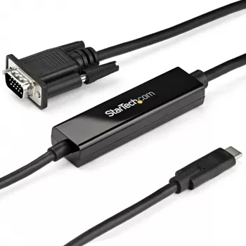 Kabel StarTech.com 1 m USB-C do VGA – 1920x1200/1080p aktywny adapter wideo USB typu C do VGA – zgodny z Thunderbolt 3 – do podłączenia laptopa do monitora/projektora VGA – DP Alt Mode HBR2