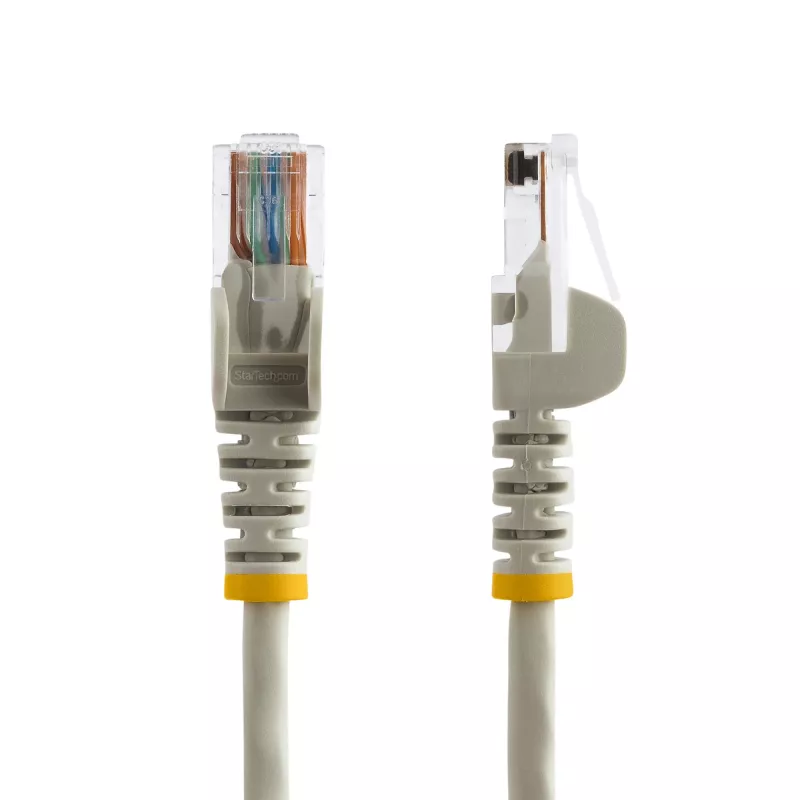 StarTech.com kabel krosowy Cat5e ze złączami RJ45 bez zaczepów - 5 m, szary