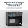 StarTech.com Wall-Mount Server Rack z Built-in Shelf - Solid Steel - 8U