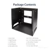 StarTech.com Wall-Mount Server Rack z Built-in Shelf - Solid Steel - 8U
