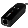 StarTech.com USB 2.0 Fax Modem - 56K Zewnętrzny Sprzętowy Modem Dial Up V.92 / Dongle / Adapter - Modem Faksowy do Komputera/Laptopa - USB do Gniazda Telefonicznego - Modem Danych USB - Faks Sieciowy / CMR / POS