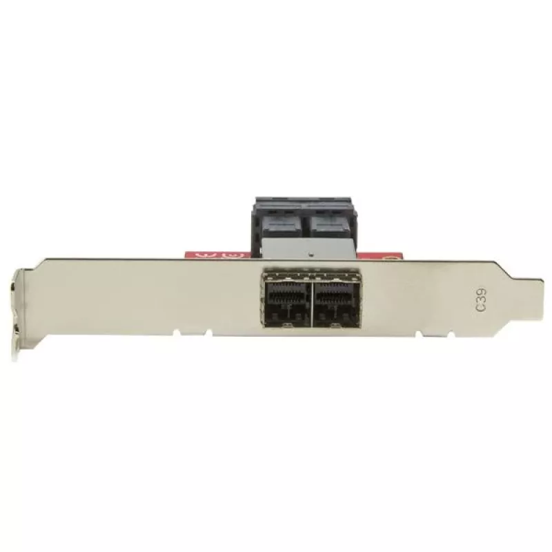 StarTech.com Adapter Mini-SAS - Podwójny SFF-8643 do SFF-8644 - z pełnowymiarową i niskoprofilową śledzią - 12 Gb/s