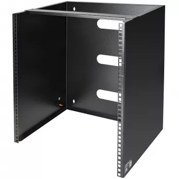 StarTech.com 12U Szafka Sieciowa Wisząca - 14 cali głębokości (niski profil) - 19-calowy uchwyt do paneli krosowych do płytkiego sprzętu serwerowego i IT, przełączników sieciowych - udźwig 125 funtów/57 kg, czarna