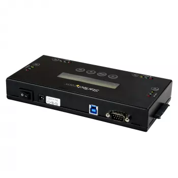 StarTech.com 4 Bay SSD/HDD Hard Drive Eraser - 2.5 inch & 3.5 inch SATA - Hostless Standalone Secure Erase External Disk Sanitizer - 9 Erase Modes - RS232 Printer Port - NIST/DOD & TAA Compliant