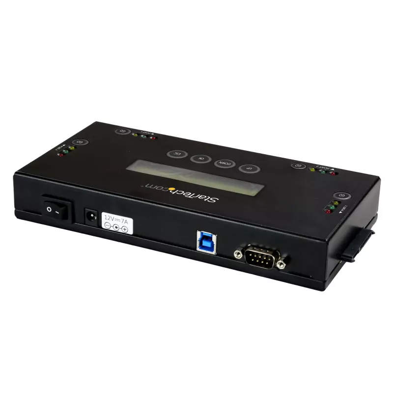 StarTech.com 4 Bay SSD/HDD Hard Drive Eraser - 2.5 inch & 3.5 inch SATA - Hostless Standalone Secure Erase External Disk Sanitizer - 9 Erase Modes - RS232 Printer Port - NIST/DOD & TAA Compliant